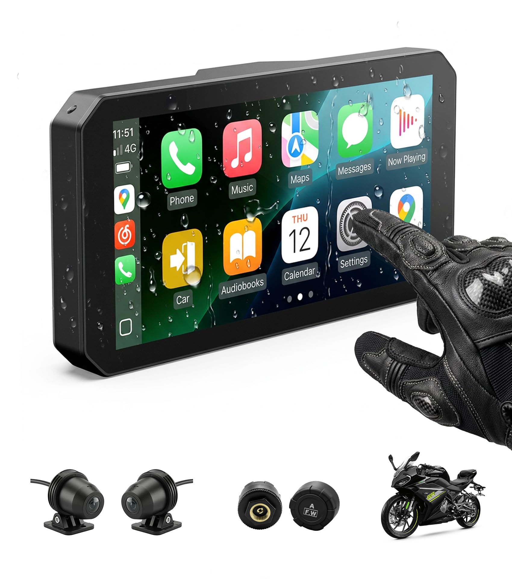 Amazon.com: Aoocci C9 Pro MAX Motorcycle Carplay, 5.99